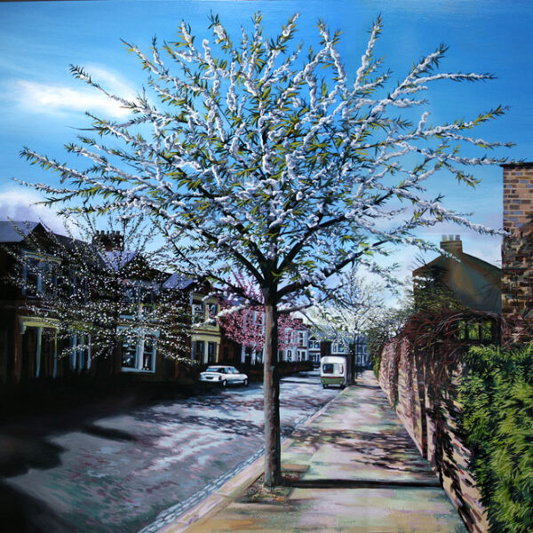 Street Blossom, 2006. Enamel on aluminium, 125cm X 105cm. Private collection