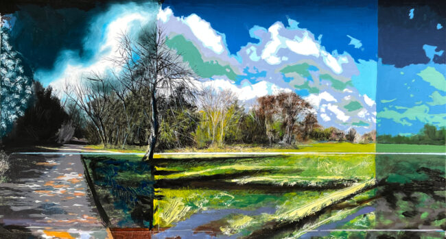 Living Park, 2025. Oil on canvas 60cm X 84cm