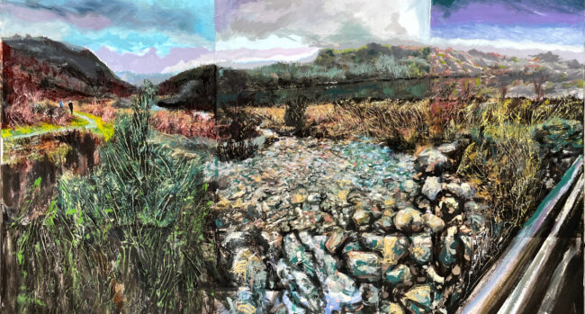 Everything Flows, 2025. Oil on canvas 60cm X 84cm.