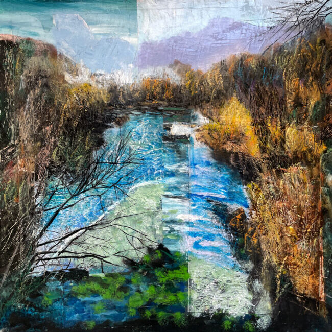 Torn Lake, 2025. Oil on canvas, 77cm X 77cm