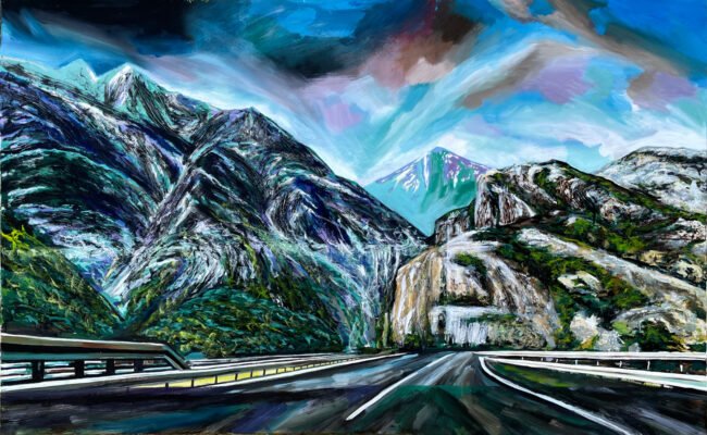 Atlas 1, 2024-5. Oil on canvas 102cm X 154cm