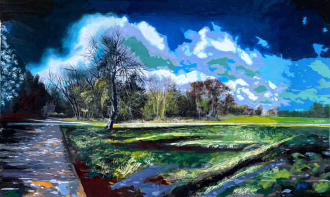 Living Park, 2025. Oil on canvas 60cm X 84cm